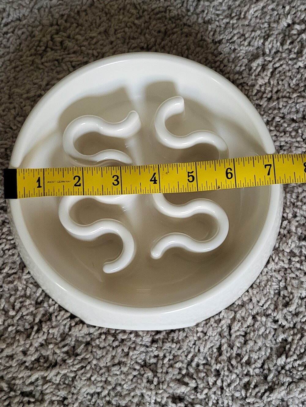 Cream Pet Slow Feeder Bowl